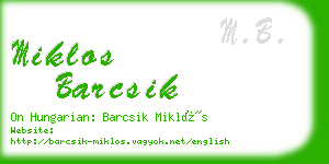 miklos barcsik business card